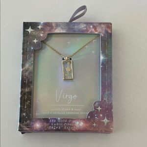 Gold Virgo Pendant Necklace